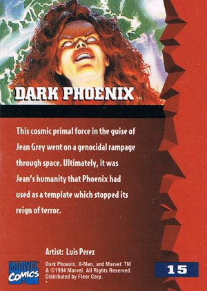Fleer X-Men '95 Fleer Ultra Base Card 15 Dark Phoenix