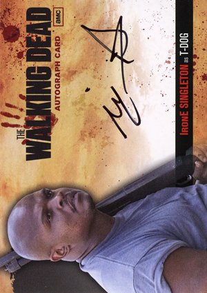 Cryptozoic The Walking Dead Autograph Card A15 IronE Singleton as T-Dog (right profile)
