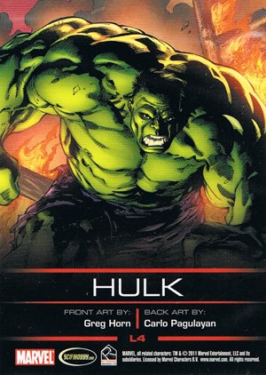 Rittenhouse Archives Legends of Marvel Hulk L4 