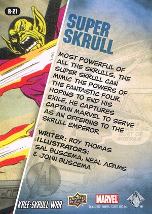 Upper Deck The Avengers: Kree-Skrull Wars Retro Card R-21 Super Skrull