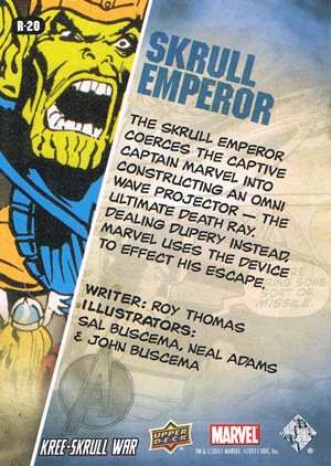 Upper Deck The Avengers: Kree-Skrull Wars Retro Card R-20 Skrull Emperor