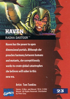Fleer X-Men '95 Fleer Ultra Base Card 23 Haven