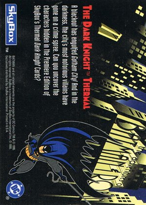 SkyBox The Adventures of Batman & Robin Thermal Card T1 A blackout has engulfed Gotham City! And
