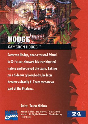 Fleer X-Men '95 Fleer Ultra Base Card 24 Hodge
