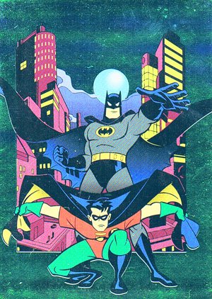 SkyBox The Adventures of Batman & Robin R.A.S. Foil Card R1 Gotham City is protected by an unbeatabl