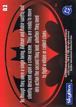 SkyBox The Adventures of Batman & Robin R.A.S. Foil Card R2 As though they were a single being, Batm