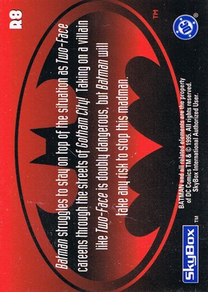 SkyBox The Adventures of Batman & Robin R.A.S. Foil Card R8 Batman struggles to stay on top of the s