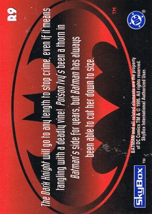 SkyBox The Adventures of Batman & Robin R.A.S. Foil Card R9 The Dark Knight will go to any length to