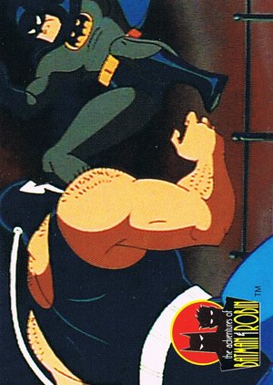 SkyBox The Adventures of Batman & Robin Base Card 87 On the deck of a ship, Bane confronts Ba