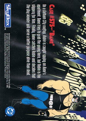 SkyBox The Adventures of Batman & Robin Base Card 85 On a Gotham City rooftop, Robin is caugh