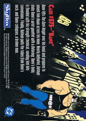 SkyBox The Adventures of Batman & Robin Base Card 89 Bane lifts The Dark Knight over his head