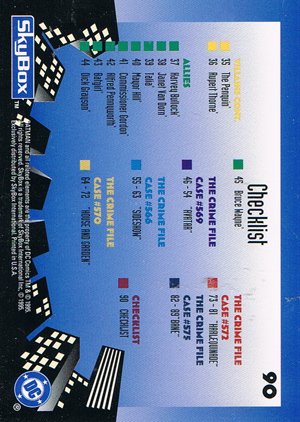 SkyBox The Adventures of Batman & Robin Base Card 90 Checklist