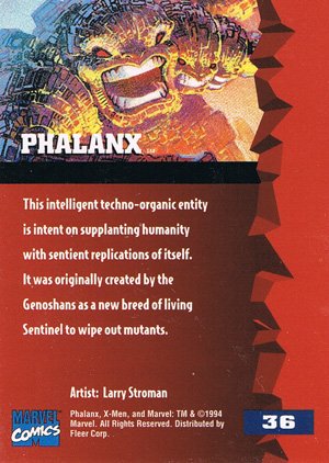 Fleer X-Men '95 Fleer Ultra Base Card 36 Phalanx