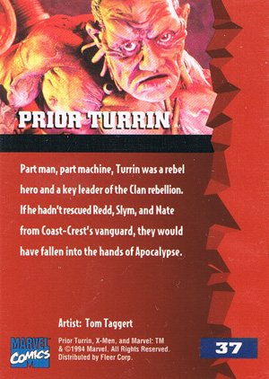 Fleer X-Men '95 Fleer Ultra Base Card 37 Prior Turrin