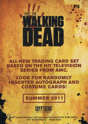 Cryptozoic The Walking Dead Promo Card P3 