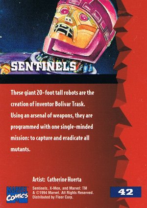 Fleer X-Men '95 Fleer Ultra Base Card 42 Sentinels
