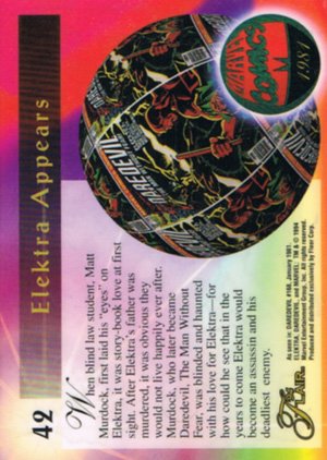 Fleer Marvel Annual Flair '94 Base Card 42 Elektra