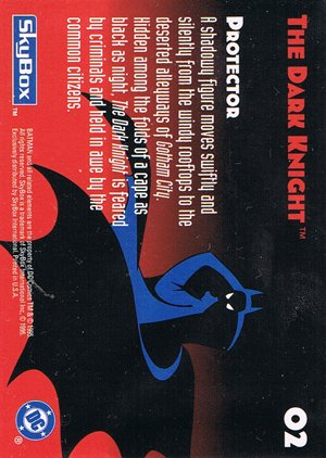 SkyBox The Adventures of Batman & Robin Base Card 2 Protector