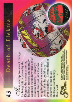 Fleer Marvel Annual Flair '94 Base Card 43 Death of Elektra