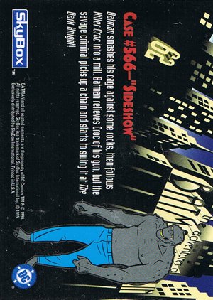 SkyBox The Adventures of Batman & Robin Base Card 62 Batman smashes his cage against some roc