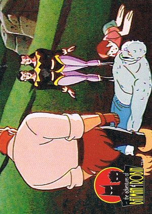 SkyBox The Adventures of Batman & Robin Base Card 57 As Killer Croc leaps from rock to rock t