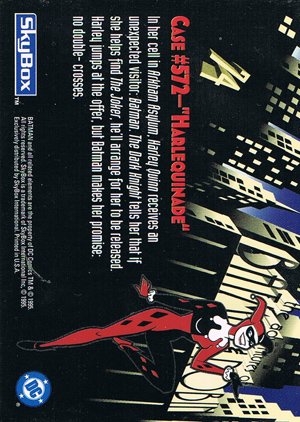 SkyBox The Adventures of Batman & Robin Base Card 74 In her cell in Arkham Asylum, Harley Qui