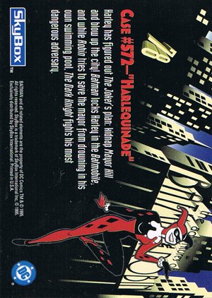SkyBox The Adventures of Batman & Robin Base Card 78 Harley has figured out The Joker's plan: