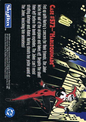 SkyBox The Adventures of Batman & Robin Base Card 80 Fed up with Harley's concern for their f
