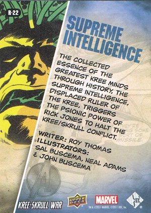 Upper Deck The Avengers: Kree-Skrull Wars Retro Card R-22 Supreme Intelligence