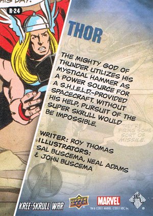 Upper Deck The Avengers: Kree-Skrull Wars Retro Card R-24 Thor