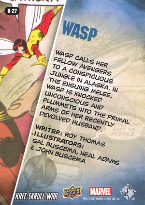 Upper Deck The Avengers: Kree-Skrull Wars Retro Card R-27 Wasp