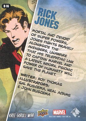 Upper Deck The Avengers: Kree-Skrull Wars Retro Card R-16 Rick Jones