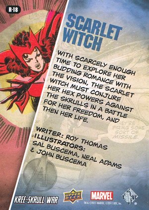 Upper Deck The Avengers: Kree-Skrull Wars Retro Card R-18 Scarlet Witch