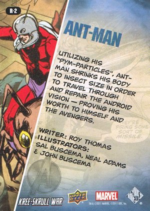 Upper Deck The Avengers: Kree-Skrull Wars Retro Card R-2 Ant-Man