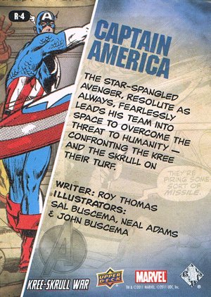 Upper Deck The Avengers: Kree-Skrull Wars Retro Card R-4 Captain America
