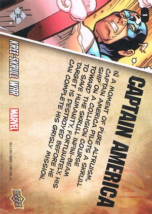 Upper Deck The Avengers: Kree-Skrull Wars Character Card 1 Captain America