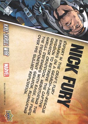 Upper Deck The Avengers: Kree-Skrull Wars Character Card 4 Nick Fury