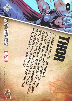 Upper Deck The Avengers: Kree-Skrull Wars Character Card 8 Thor
