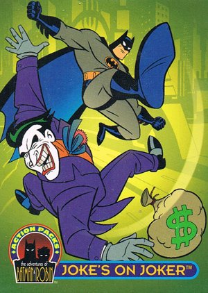 Fleer/Skybox Batman & Robin: Action Packs Base Card 7 Joke's on Joker