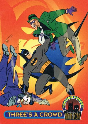 Fleer/Skybox Batman & Robin: Action Packs Base Card 8 Three's a Crowd