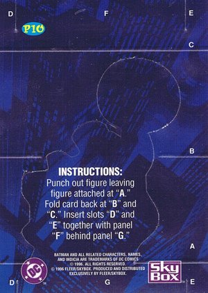 Fleer/Skybox Batman & Robin: Action Packs Pop-out Card P10 The Penguin
