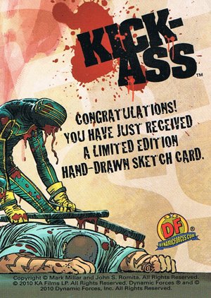 Dynamic Forces Kick-Ass Hand-Drawn Sketch Card  Kevin Greaves (71)