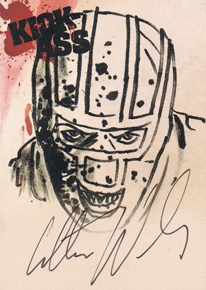 Dynamic Forces Kick-Ass Autograph Card  Colton Worley - black ink, sketch Kick-Ass (#455)