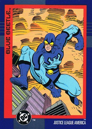 SkyBox DC Cosmic Teams Base Card 38 Blue Beetle (Justice League America)