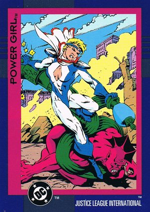 SkyBox DC Cosmic Teams Base Card 50 Power Girl (Justice League International)