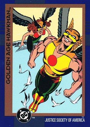 SkyBox DC Cosmic Teams Base Card 53 Golden Age Hawkman (Justice Society of America)