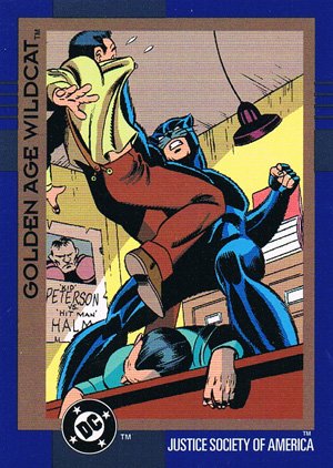 SkyBox DC Cosmic Teams Base Card 58 Golden Age Wildcat (Justice Society of America)