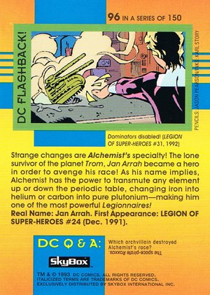 SkyBox DC Cosmic Teams Base Card 96 Alchemist (Legionnaires)