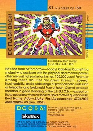 SkyBox DC Cosmic Teams Base Card 81 Captain Comet (L.E.G.I.O.N.)