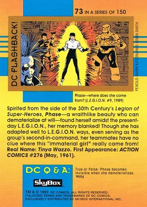 SkyBox DC Cosmic Teams Base Card 73 Phase (L.E.G.I.O.N.)